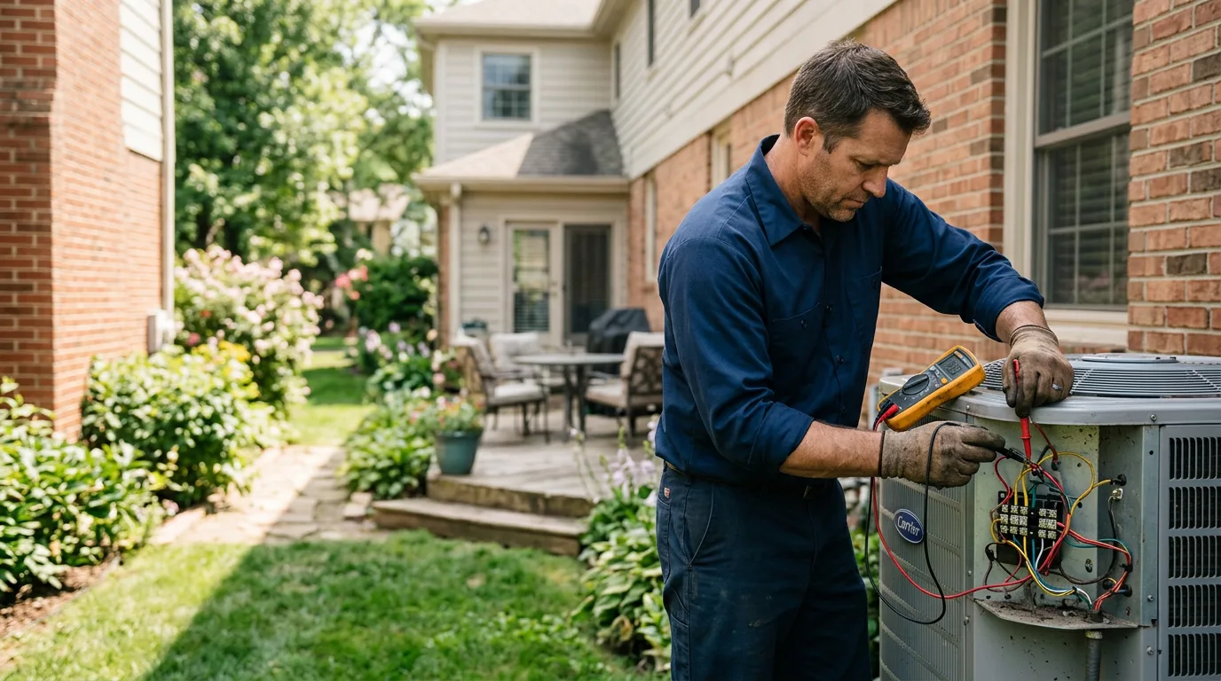 HVAC technician working near Reasnor, IA